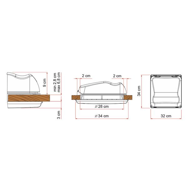 Fiamma Rooflight Vent 28 F Crystal