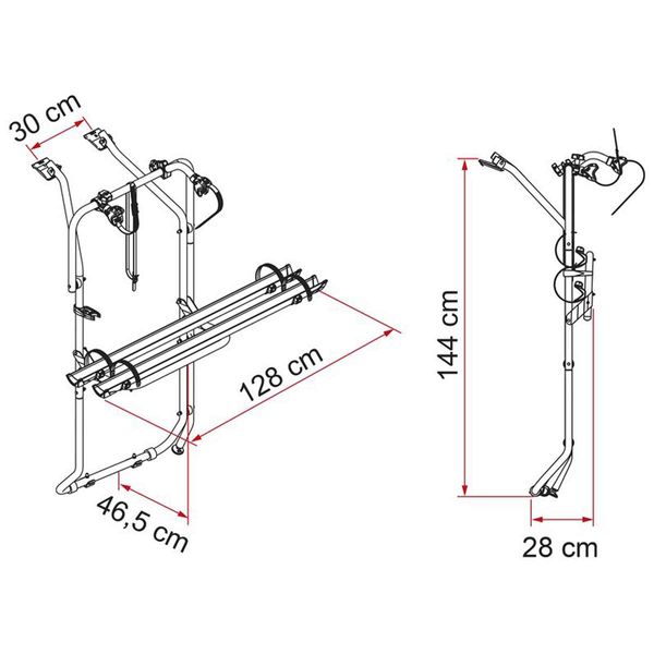 Fiamma Carry-Bike VW T5 D / T6 D Rack Deep Black (02096-79A)