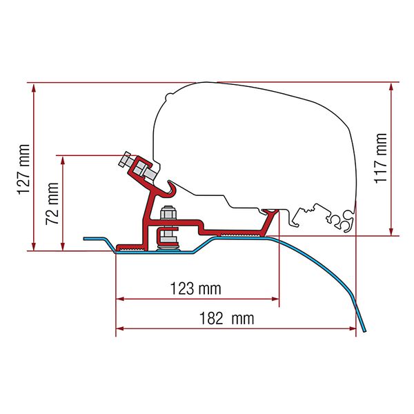 Fiamma Kit for Ducato/Jumper/Boxer (H2-L2 & L3) 2006 On - F80S (Black)