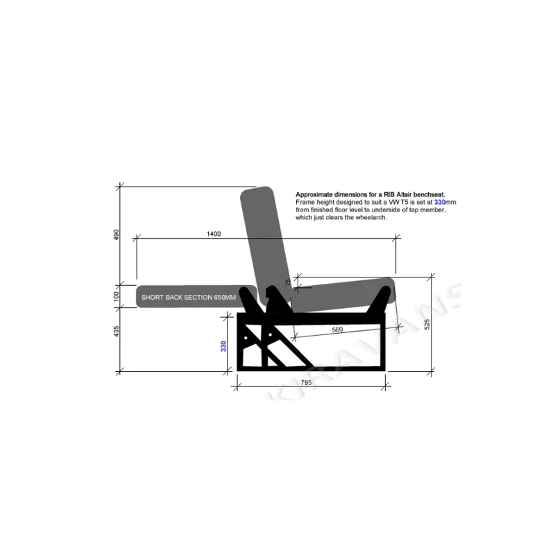 RIB Altair Bed 112cm Simora Fabric Fixed Frame